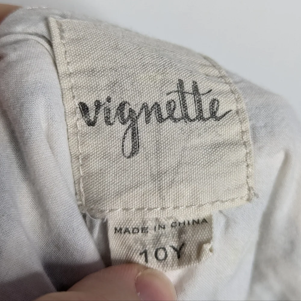 Vignette Grey White Striped 100% Cotton Jumpsuit 10